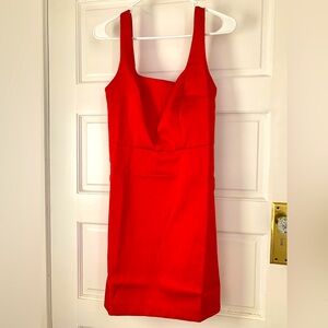 Red mini dress
